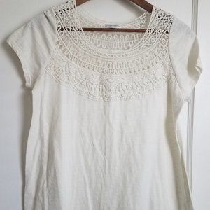 Liz Lange Cream Lace Maternity Tunic